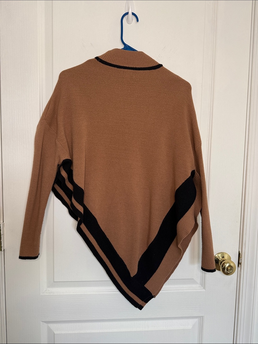 River Island Tan and Black Sweater Poncho - Picture 6 of 6